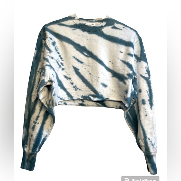 Good American cropped Crewneck tie dye sweatshirt - Picture 1 of 4